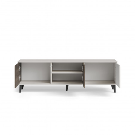 Szafka RTV Random II Halmar: 150x40cm, Kaszmir/Orzech/Czarny