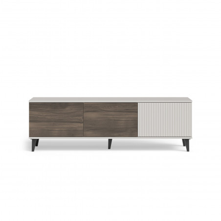 Szafka RTV Random II Halmar: 150x40cm, Kaszmir/Orzech/Czarny