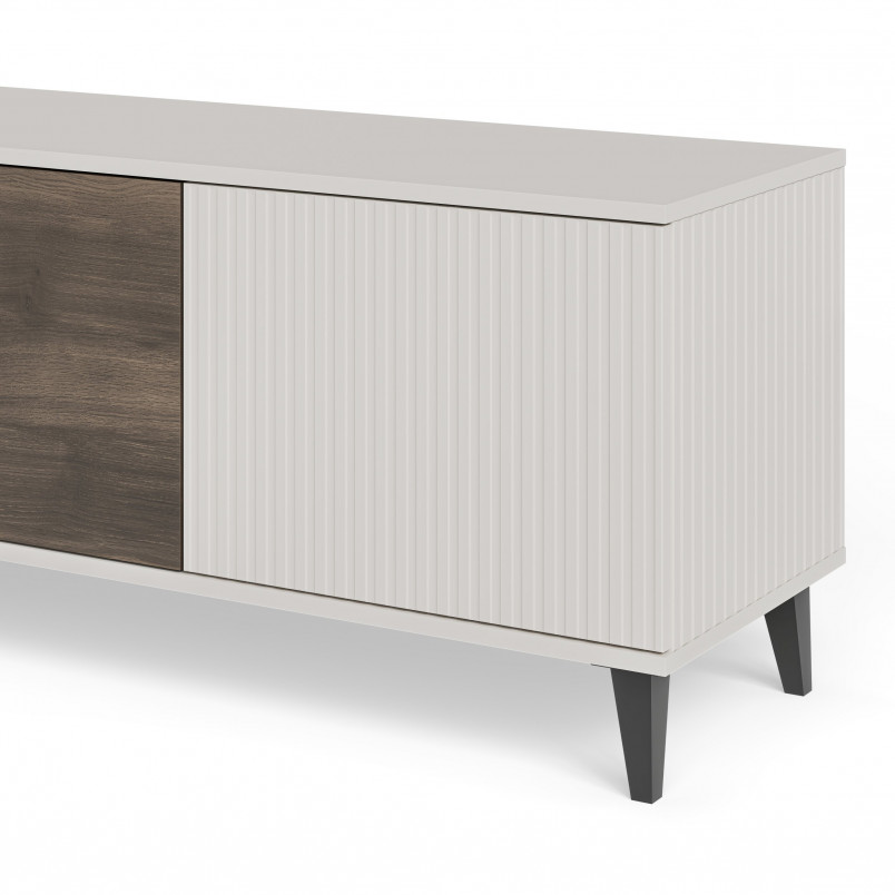 Szafka RTV Random II Halmar | 200x40cm | Kaszmir/Orzech/Czarny