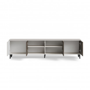 Szafka RTV Random II Halmar | 200x40cm | Kaszmir/Orzech/Czarny