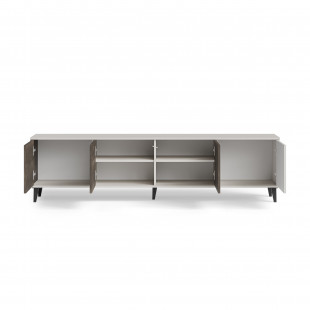 Szafka RTV Random II Halmar | 200x40cm | Kaszmir/Orzech/Czarny