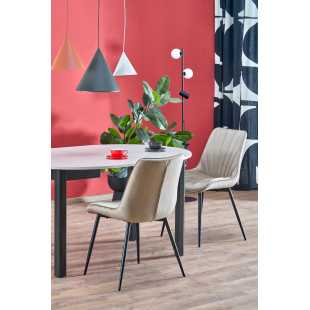 Stół okrągły rozkładany Ringo | Halmar | 102cm | Kaszmir/Czarny