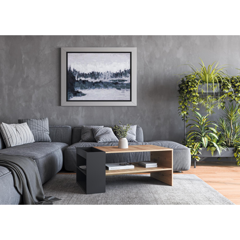 Stolik Murcia Halmar | 100x55cm | Dąb Artisan / Czarny