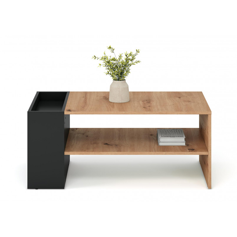Stolik Murcia Halmar | 100x55cm | Dąb Artisan / Czarny