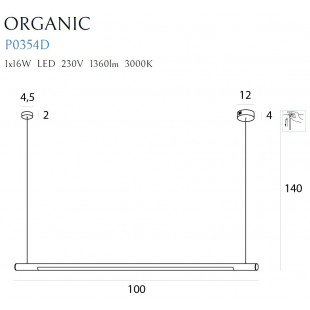 Lampa wisząca LED Organic MaxLight | Nowoczesny design
