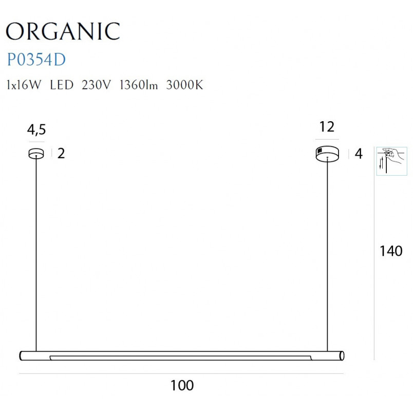 Lampa wisząca LED Organic MaxLight | Nowoczesny design