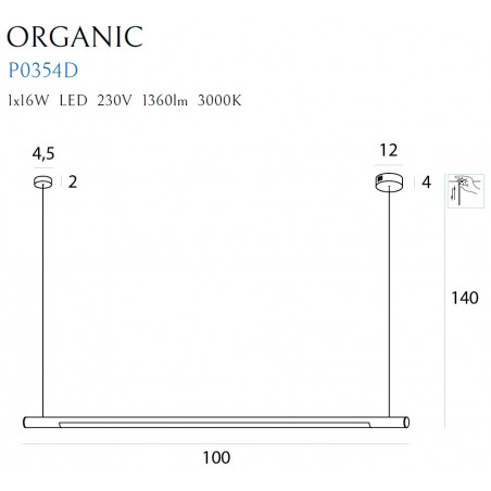 Lampa wisząca LED Organic MaxLight | Nowoczesny design
