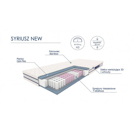 Materac sprężynowy 120x200 Halmar Syriusz - Komfortowy Sen