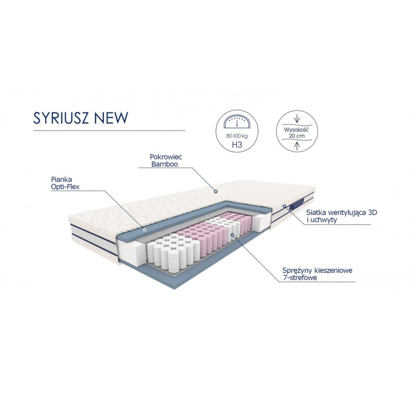 Materac sprężynowy Halmar Syriusz 160x200 - Komfortowy sen