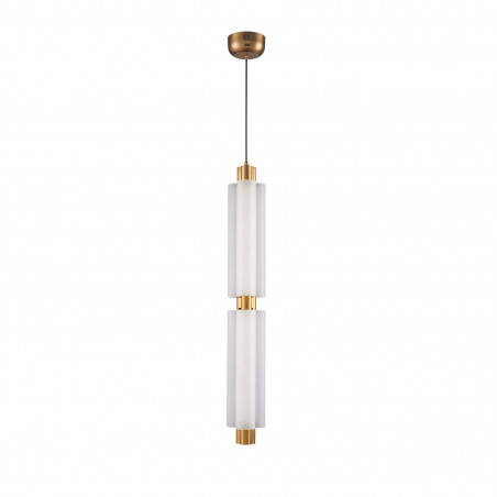 Lampa wisząca szklana glamour Osmo | Biało-złota, LED - Step