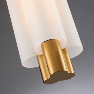 Lampa wisząca szklana glamour Osmo | Biało-złota, LED - Step