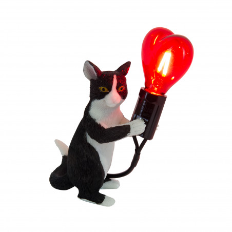 Lampa dla dziecka Yaskr Kotek Gato - Czarno-Czerwona | Kup Teraz!
