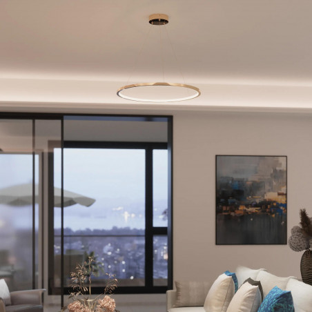 Lampa Ringa LED 60cm Złota - Nowoczesna Oświetlenie Yaskr