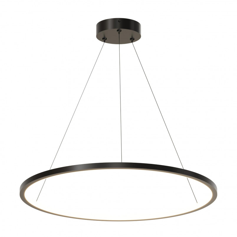 Lampa wisząca Ringa LED 60cm czarna Yaskr - Nowoczesne oświetlenie