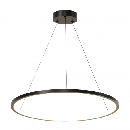 Lampa wisząca Ringa LED 60cm czarna Yaskr - Nowoczesne oświetlenie