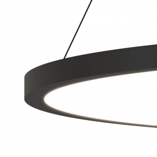 Lampa wisząca Ringa LED 60cm czarna Yaskr - Nowoczesne oświetlenie