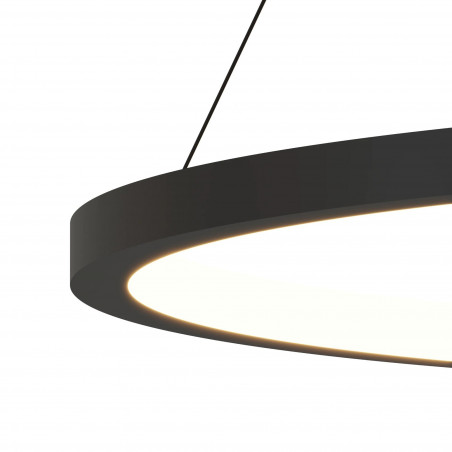 Lampa wisząca Ringa LED 60cm czarna Yaskr - Nowoczesne oświetlenie