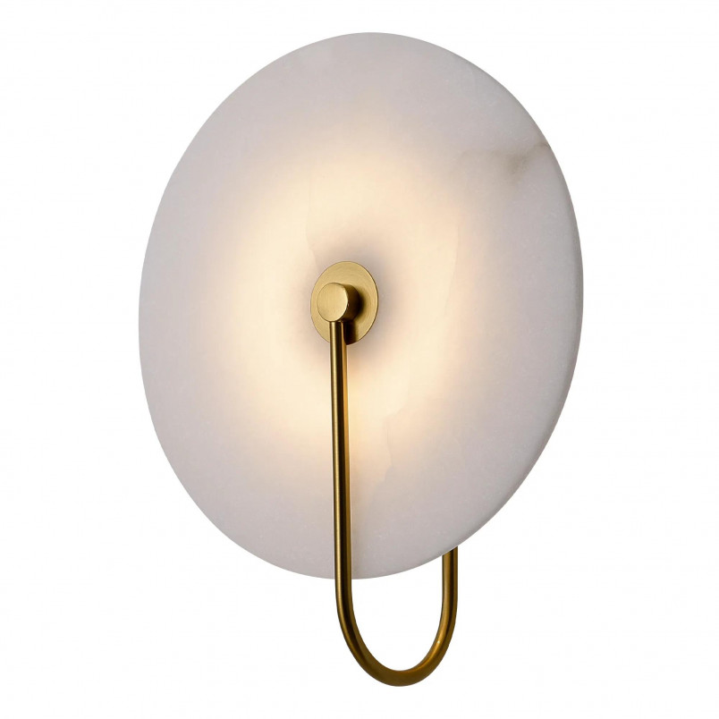 Kinkiet Cyntia LED | Marmur, Biało-Złoty | Yaskr