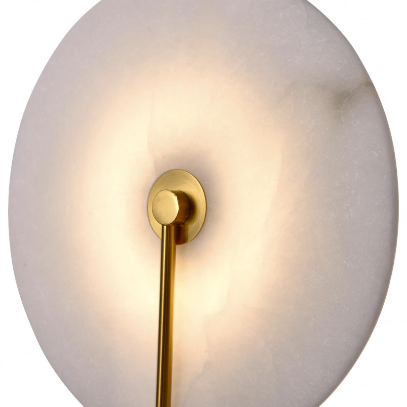 Kinkiet Cyntia LED | Marmur, Biało-Złoty | Yaskr