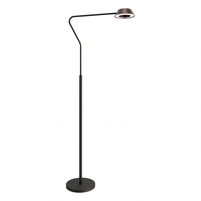 Lampa podłogowa LED Garta - Różowe Złoto/Czarna | Yaskr