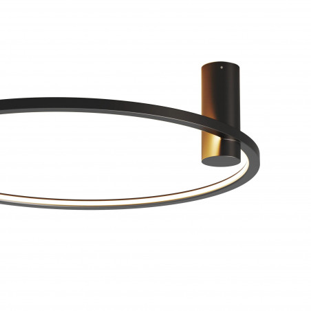 Plafon LED Ringa 60cm Czarny Yaskr | Nowoczesne Oświetlenie