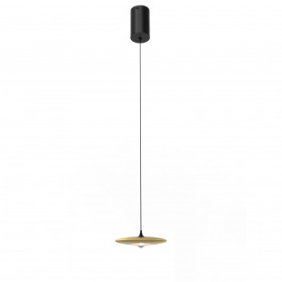 Lampa wisząca Yaskr Otos LED - Złote, Płaski Klosh, 18cm | Sklep z Lampami