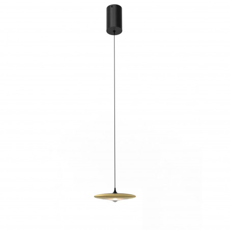 Lampa wisząca Yaskr Otos LED - Złote, Płaski Klosh, 18cm | Sklep z Lampami
