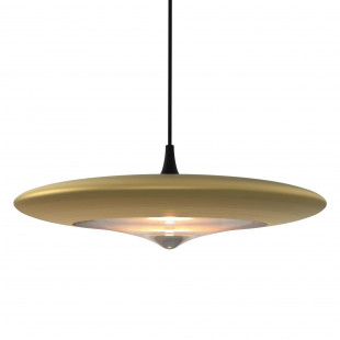 Lampa wisząca Yaskr Otos LED - Złote, Płaski Klosh, 18cm | Sklep z Lampami