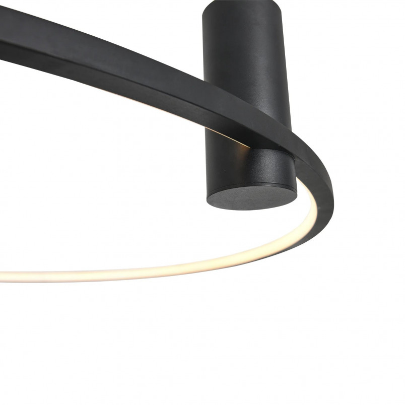 Plafon LED Ringa 90cm Czarny | Yaskr - Nowoczesne Oświetlenie