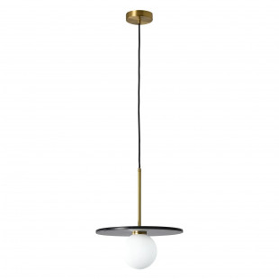 Lampa wisząca Yaskr Bilo: Kula z marmurem, styl Art Deco