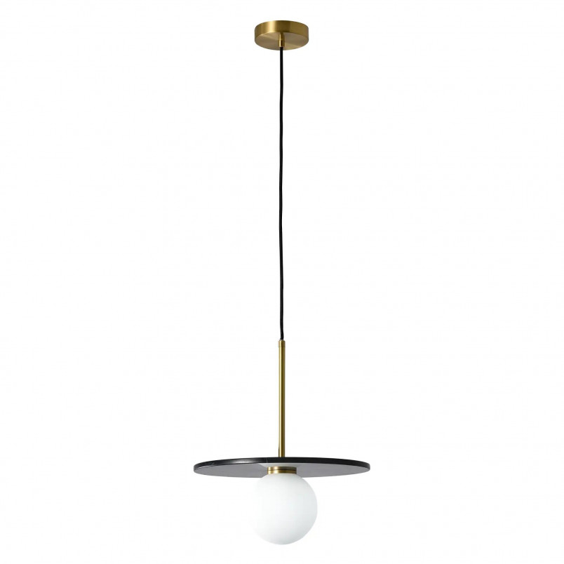 Lampa wisząca Yaskr Bilo: Kula z marmurem, styl Art Deco