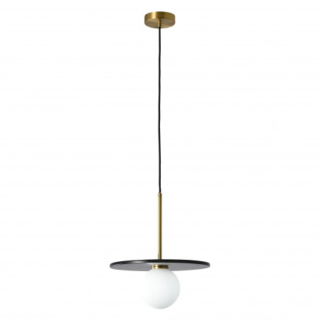 Lampa wisząca Yaskr Bilo: Kula z marmurem, styl Art Deco