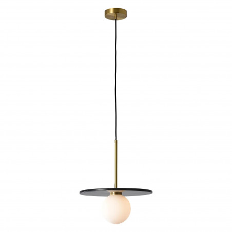Lampa wisząca Yaskr Bilo: Kula z marmurem, styl Art Deco