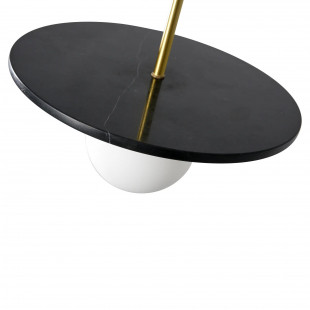 Lampa wisząca Yaskr Bilo: Kula z marmurem, styl Art Deco