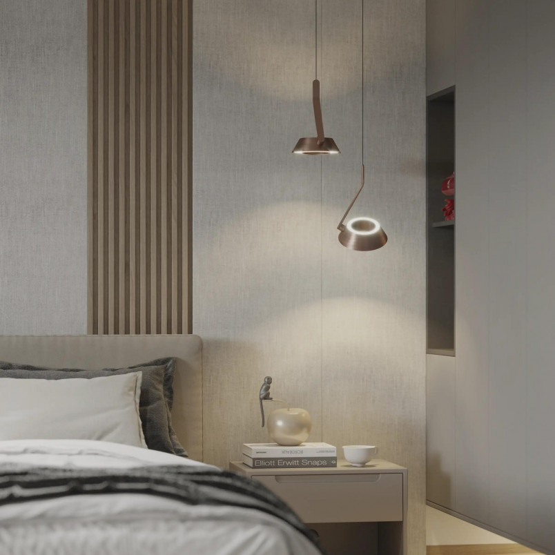 Lampa wisząca LED Garta - różowe złoto Yaskr | Nowoczesny design