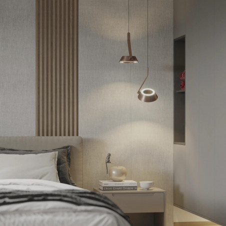 Lampa wisząca LED Garta - różowe złoto Yaskr | Nowoczesny design