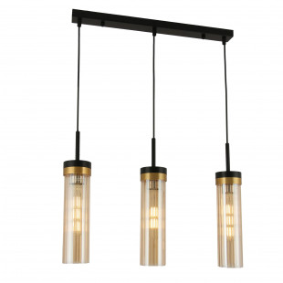 Lampa Wisząca Yaskr Malika III - Szkło Bursztynowe, Styl Retro