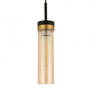 Lampa Wisząca Yaskr Malika III - Szkło Bursztynowe, Styl Retro