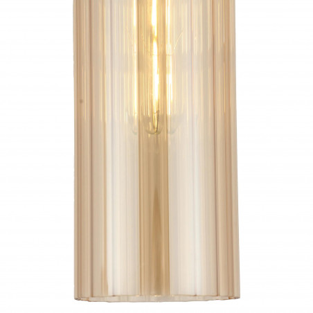 Lampa Wisząca Yaskr Malika III - Szkło Bursztynowe, Styl Retro
