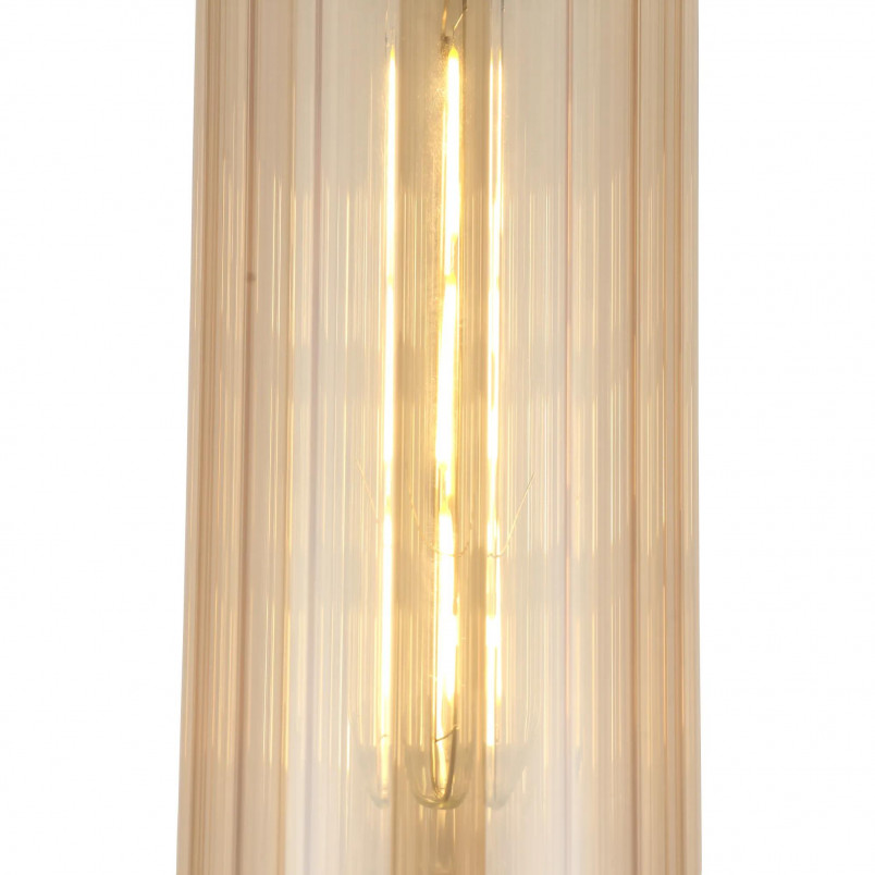 Lampa Wisząca Yaskr Malika III - Szkło Bursztynowe, Styl Retro