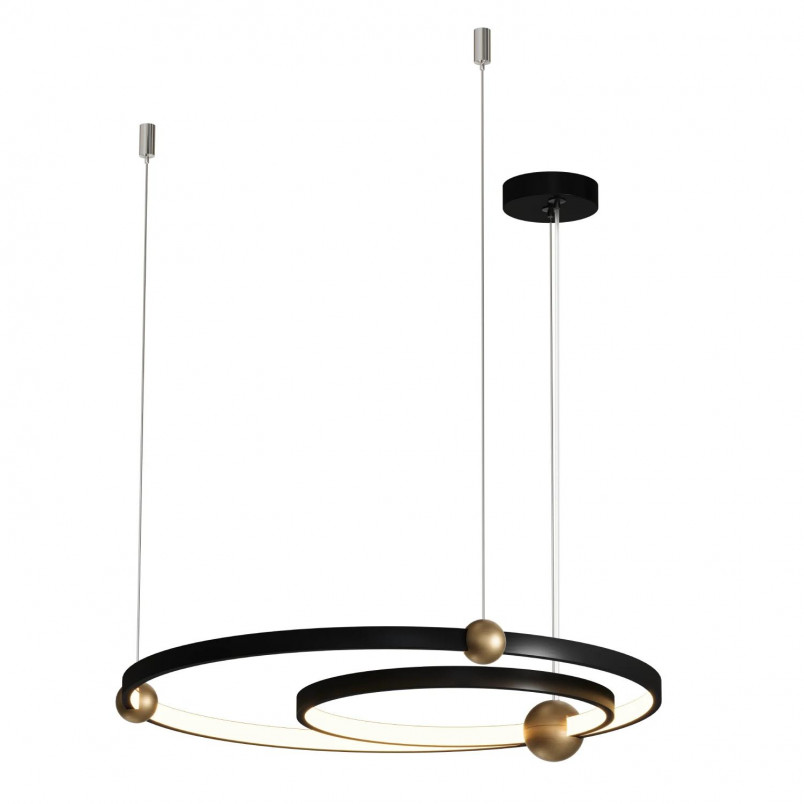 Lampa wisząca Kido LED Yaskr | Czarna, nowoczesna, 50cm