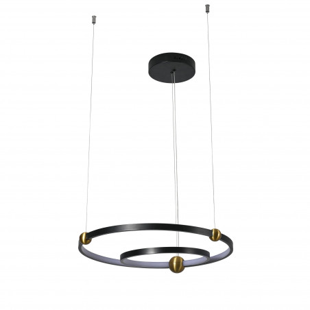Lampa wisząca Kido LED Yaskr | Czarna, nowoczesna, 50cm