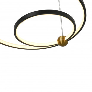 Lampa wisząca Kido LED Yaskr | Czarna, nowoczesna, 50cm