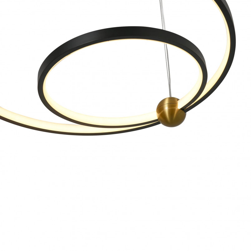 Lampa wisząca Kido LED Yaskr | Czarna, nowoczesna, 50cm