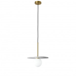 Lampa wisząca Bilo Yaskr: Kula z marmurem, styl Art Deco