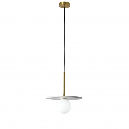 Lampa wisząca Bilo Yaskr: Kula z marmurem, styl Art Deco