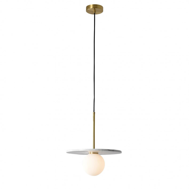 Lampa wisząca Bilo Yaskr: Kula z marmurem, styl Art Deco