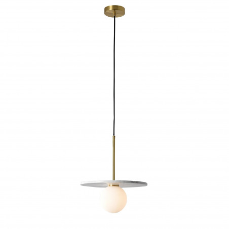 Lampa wisząca Bilo Yaskr: Kula z marmurem, styl Art Deco