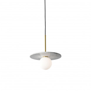 Lampa wisząca Bilo Yaskr: Kula z marmurem, styl Art Deco