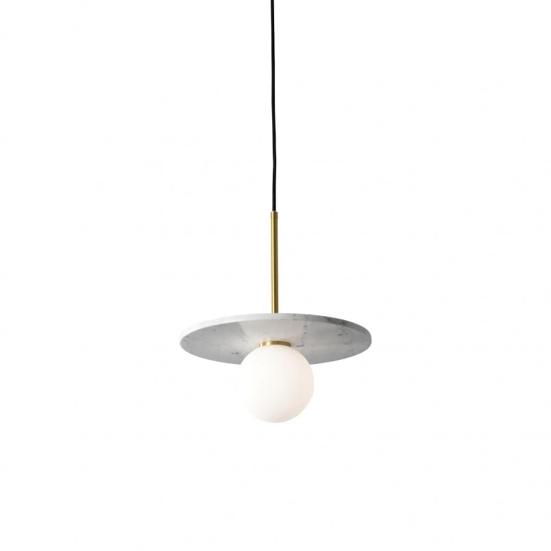Lampa wisząca Bilo Yaskr: Kula z marmurem, styl Art Deco